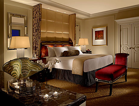 Elegant bedroom in Palazzo suite. Elegant dreaming at the Palazzo.