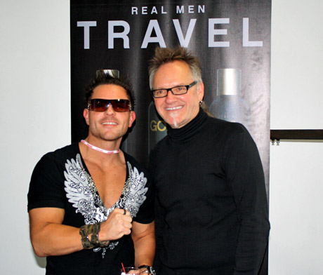 Jason Rosell from I Love Money with stylist Michael Haase