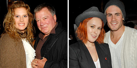 William Shatner and Wife (l) - Rumer Willis (r)