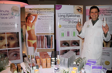 Dr. Mark Binette with his organic Adonia and Athena line