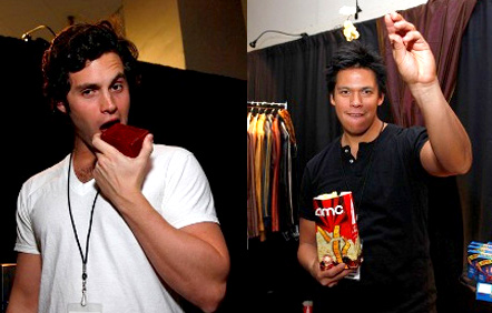 Penn Badgely with ZIRH soap and Chaske Spencer with AMC.