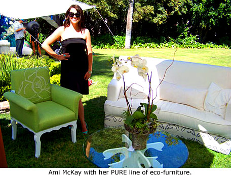 Ami McKay and her PURE eco-furniture.