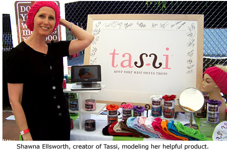 Shawna Ellsworth with her Tassi headbands.
