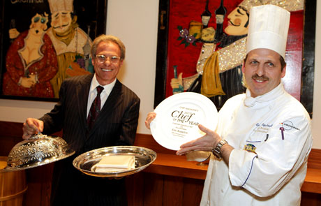 Executive Chef Eric Kopelow of Universal Studios Hollywood receives 2010 Chef of the Year Award.