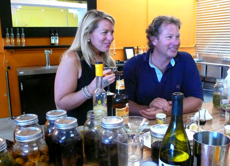 HelloCello's fun-loving makers, Amy & Fred Groth at their tasting room in Sonoma. HelloCello's fun-loving makers, Amy & Fred Groth, at their tasting room in Sonoma.