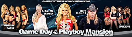 Spend football's biggest day at Game Day celebrationn at the Playboy Mansion!