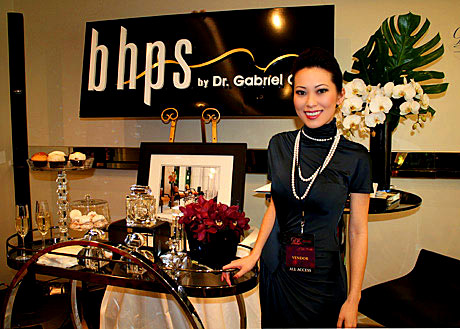 Christine Chiu, who runs Beverly Hills Plastic Surgery meticulously, at the GBK Oscar Gifting Suites.