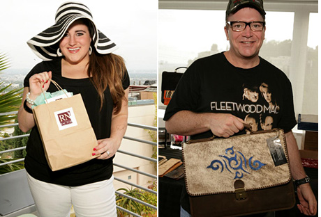 Kaycee Stroh with RN Factor; Tom Arnold and his new Brecca Bag.