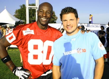 NFL    and Nick Lachey looking ready to play