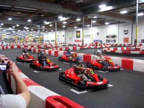 Racing go karts... what a great idea for a corporate event!