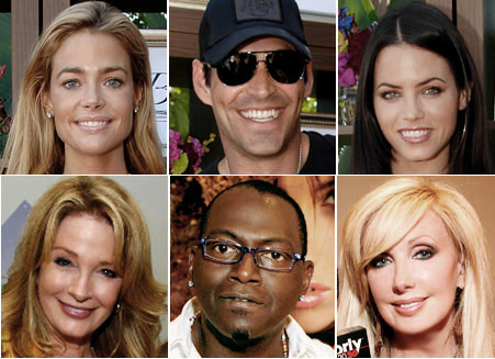 The stars all 'headed' out to the GBK Gifting suite for the 2009 Emmys: (from top left) Denise Richards, Eddie Cibrian, Jenna Dewan, Diedre Hall, Randy Jackson, Morgan Fairchild.