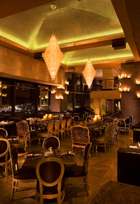The beautiful dining room at Nove Italiano at the exciting Palms Casino.
