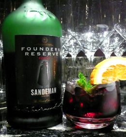 Refreshing Sandeman cocktail.