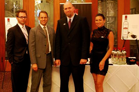 From left: Chris Miller, Beverage Director and Sommelier, Spago Beverly Hills, Timo Sutinen, Vice President of Marketing & Business Development, Imperial Brands, Inc., Shawn Barker, Master Mixologist, Wolfgang Puck Fine Dining Group, Carolina Marino, Sales & Marketing Coordinator, Imperial Brands, Inc.