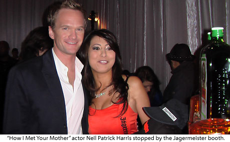 Neil Patrick Harris stops by the Jagermeister bar.