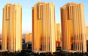 The 3 towers at The Signature at MGM Grand