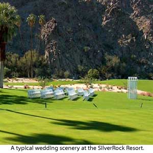 A typical wedding at the SilverRock Resort in La Quinta