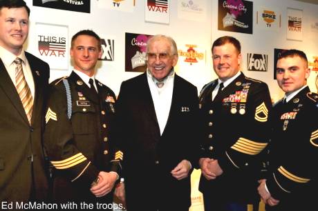 Ed McMahon with troops.