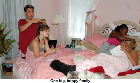 Pol with daughter, Anna Nicole and her nurse. Pol with daughter, Anna Nicole and her nurse.