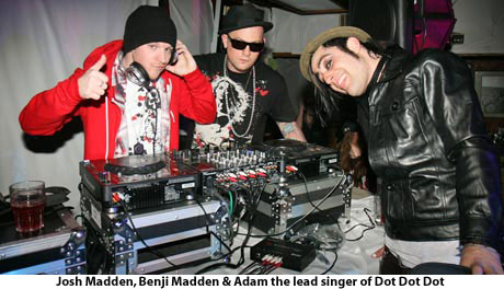 Josh and Benji Madden with Adam from Dot Dot Dot Josh and Benji Madden with Adam from Dot Dot Dot
