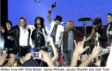 Motley Crue with Josh Todd, Jacoby Shaddix, James Michael and Chris Brown