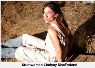 Lindsay MacFarland on set