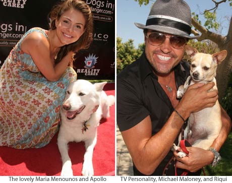 Maria Menounos and Michael Maloney with their four-legged friends