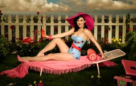 Katy Perry in lounge chair