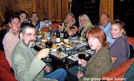 Eileen Crane and guests at One Sunset in Hollywood.