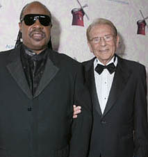 Alfred Mann and Stevie Wonder