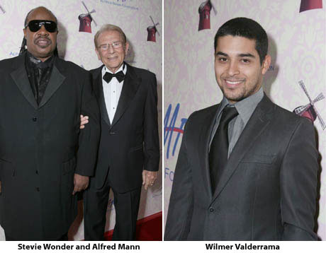 Stevie Wonder, Alfred Mann and Wilmer Valderrama
