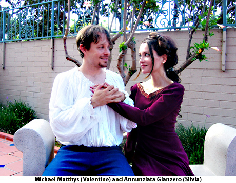 Michael Matthys and Annunziata Gianzero in the Two Gentlemen of Verona Michael Matthys and Annunziata Gianzero in the Two Gentlemen of Verona