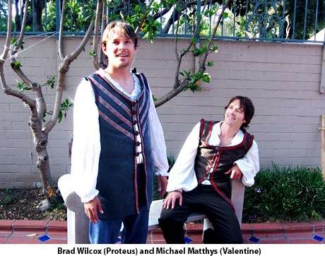 Brad Wilcox and Michael Matthys in the Two Gentlemen of Verona Brad Wilcox and Michael Matthys in the Two Gentlemen of Verona