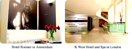 Hotel Roemer in Amsterdam & K West Hotel in London