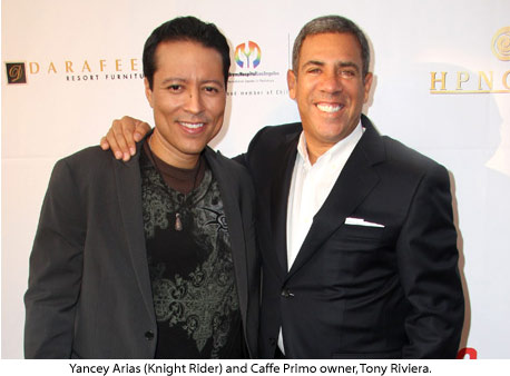 Yancy Arias and Caffe Primo owner Tony Riveria 