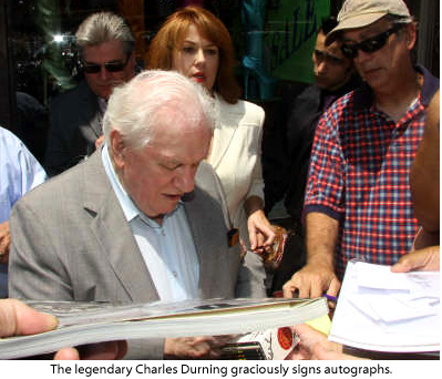 Charles Durning honored with Star on the Walk of Fame. Close friend Lee Purcell looks on.