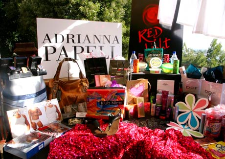 Platinum Publicity's charity & gift table.
