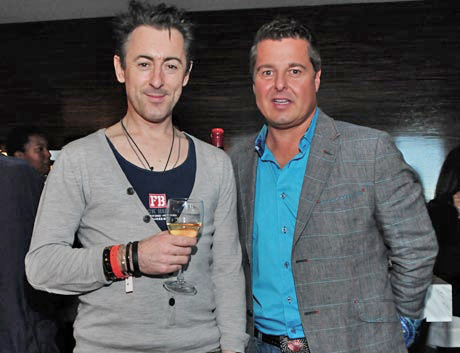 Scottish actor Actor Alan Cumming with Johndrow Vineyards' Owner David Johndrow.