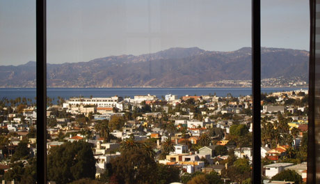 A view from the Marriott - the Santa Monica Bay/mountains