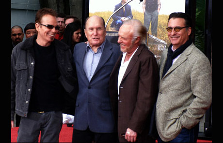 Billy Bob Thornton, Robert Duvall, James Caan and Andy Garcia at Duvall's hand and footprint ceremony in Hollywood.
