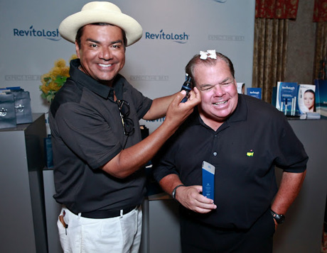 George Lopez & Friend Bruce McNall with Revitalash