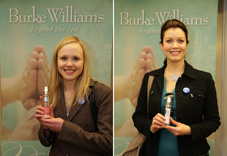 Allison Pill, Bellamy Young with Burke Williams Spa
