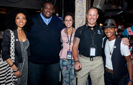 The Voice star Judith Hill, actor Quinton Aaron, Wounded Warrior Project guests Elizabeth and Tim Hunt and actor Ocatvius J. Johnson  - Albert Evangelista Photography
