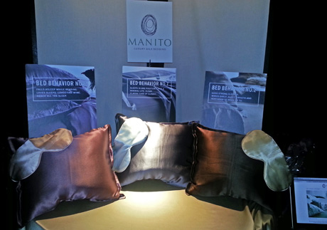Manito Linens Luxury Silk Travel Pillow and Silk Sleep Mask