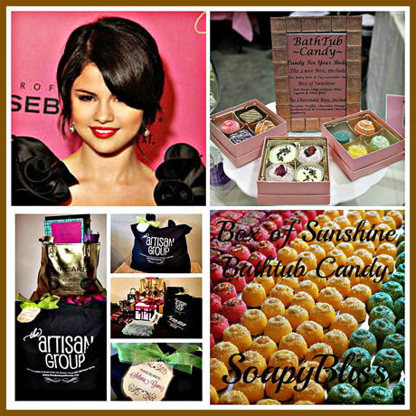 SelenaGomez at the LA at the Staples Center on her StarsDance world tour got SoapyBliss's Box of Sunshine Bathtub Candy