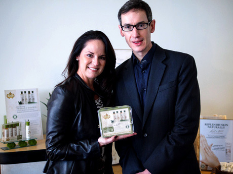 Pura Botanica Founder Christy Booth with Steven Price, Composer of Original Score for Gravity 