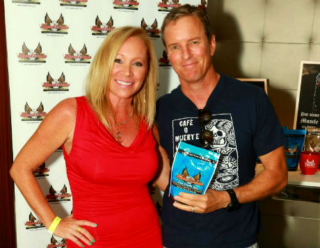 Robin Dimiceli, Owner and founder of Ripped Cream  this pic is with Linden Ashby, Teen Wolf