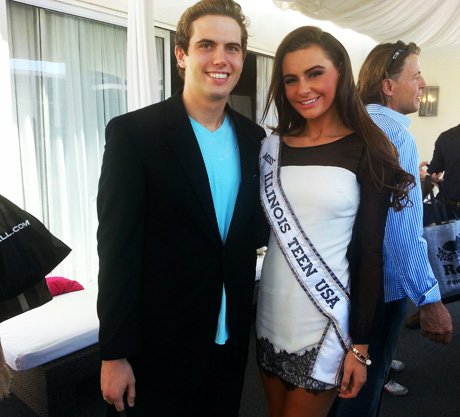  Miss Illinois Teen USA Miranda Fenzau with LATP writer Tyler Emery.