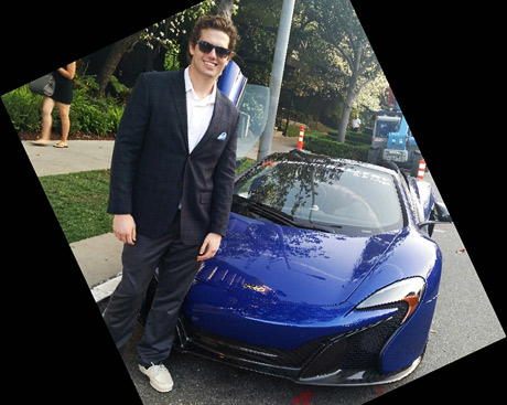 LATP COO Tyler Emery with the gorgeous McLaren 650S