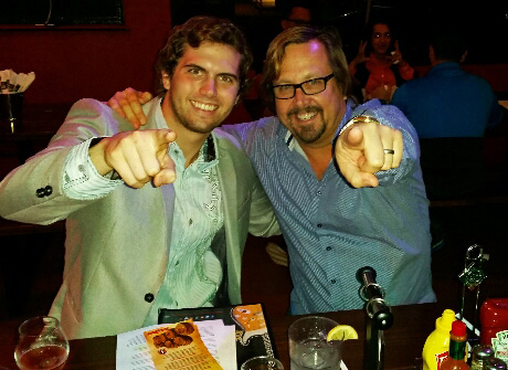 LA's The Place Tyler Emery with Rock and Brews Co-founder, Michael Zislis.